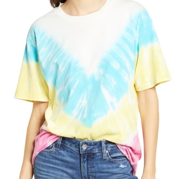 Daydreamer neon carnival tie dye short sleeve tee - Picture 1 of 7
